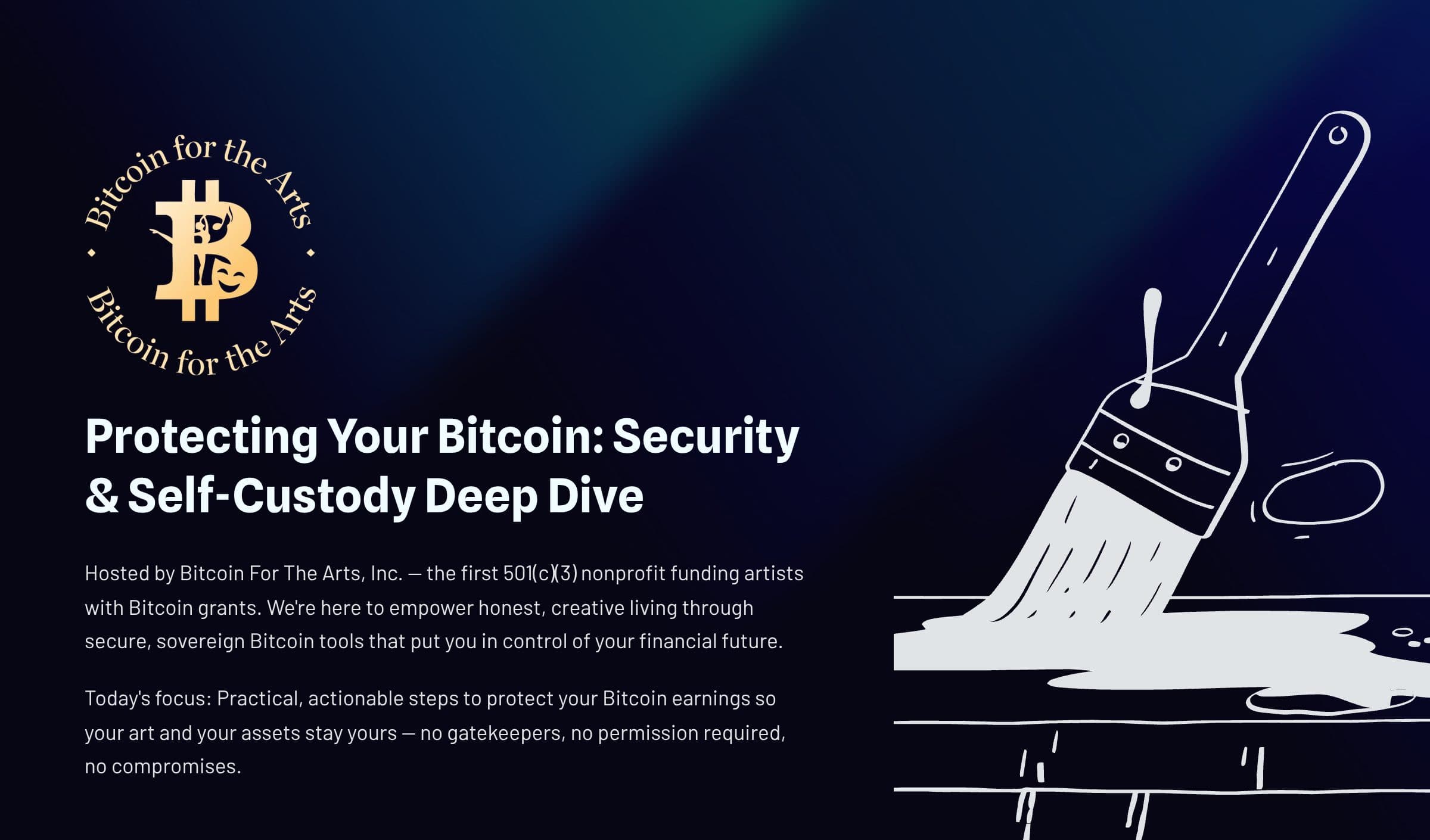 Protecting Your Bitcoin: Security and Self-Custody Deep Dive — webinar cover