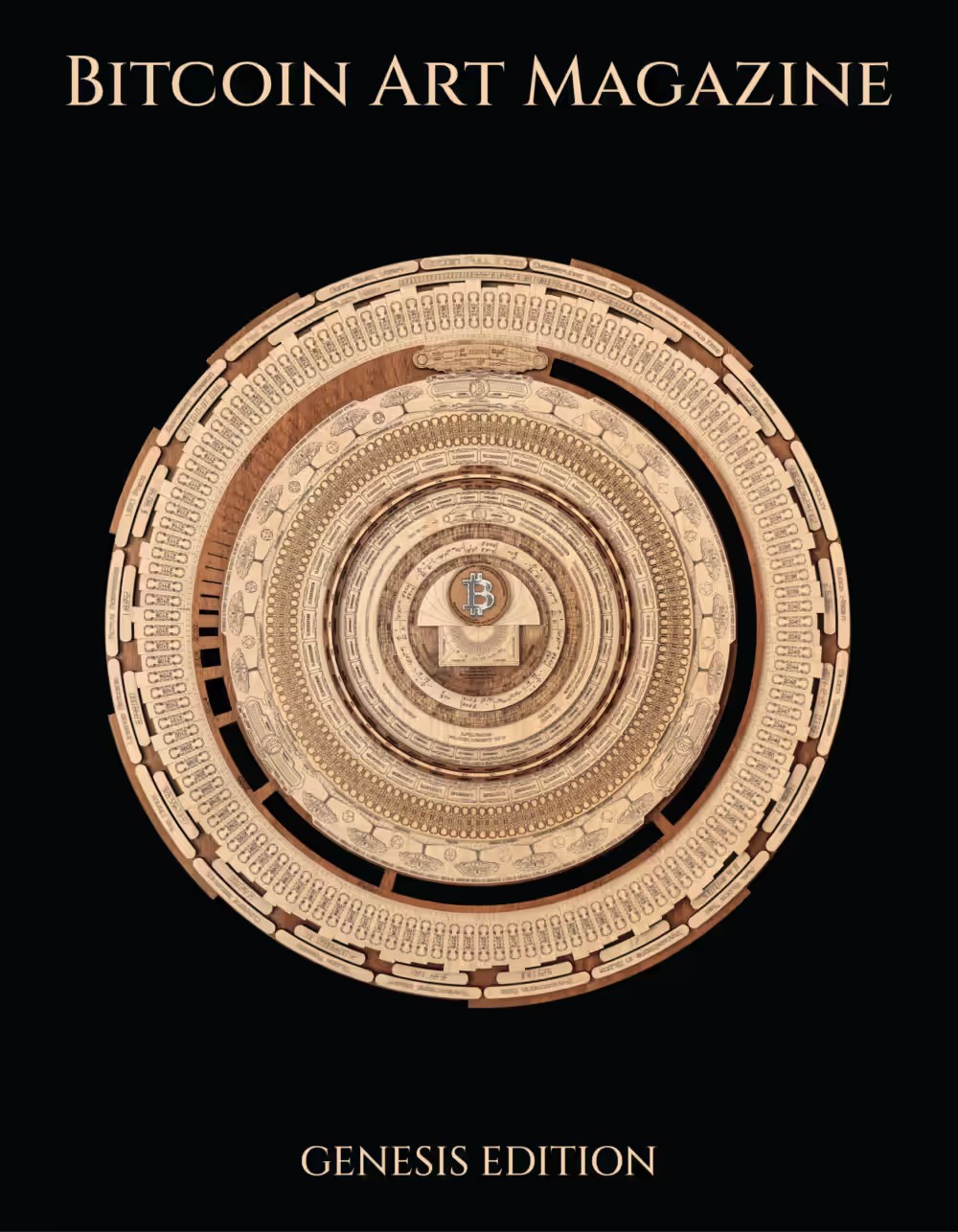 Timechain Art Magazine Genesis Edition cover (formerly Bitcoin Art Magazine)